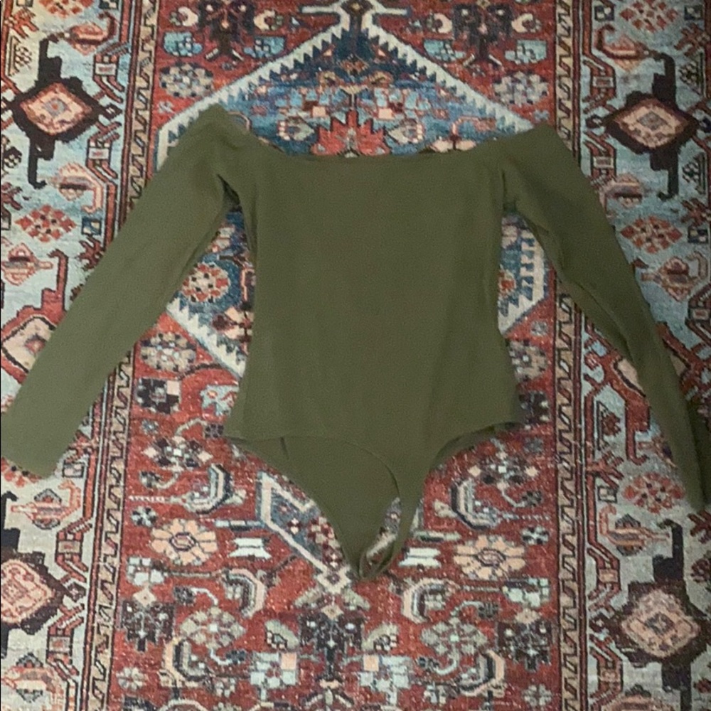 American apparel off shoulder onsie